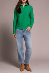 Zip up V-Neck Sweater