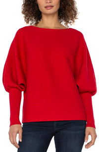 Red Dolman Sweater