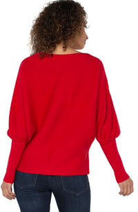 Red Dolman Sweater