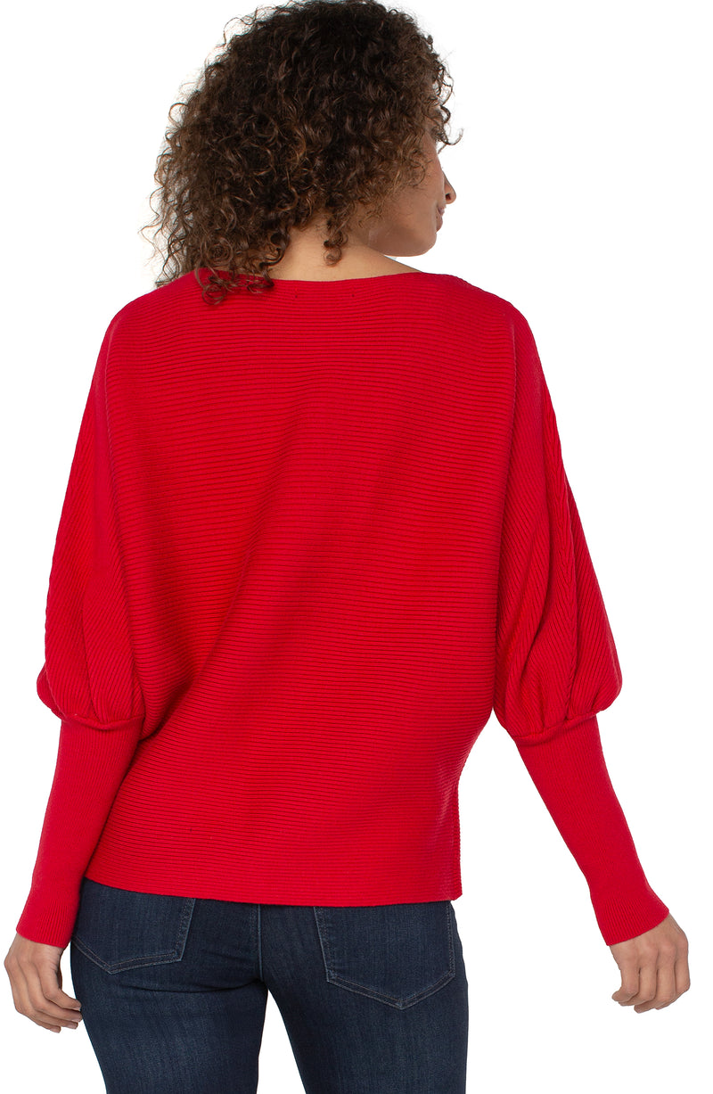 Red Dolman Sweater