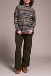 Mock Neck Top with Side Slits