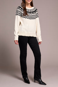 Scoop Neck Sweater with Beadwork