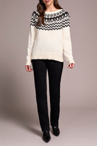 Scoop Neck Sweater with Beadwork