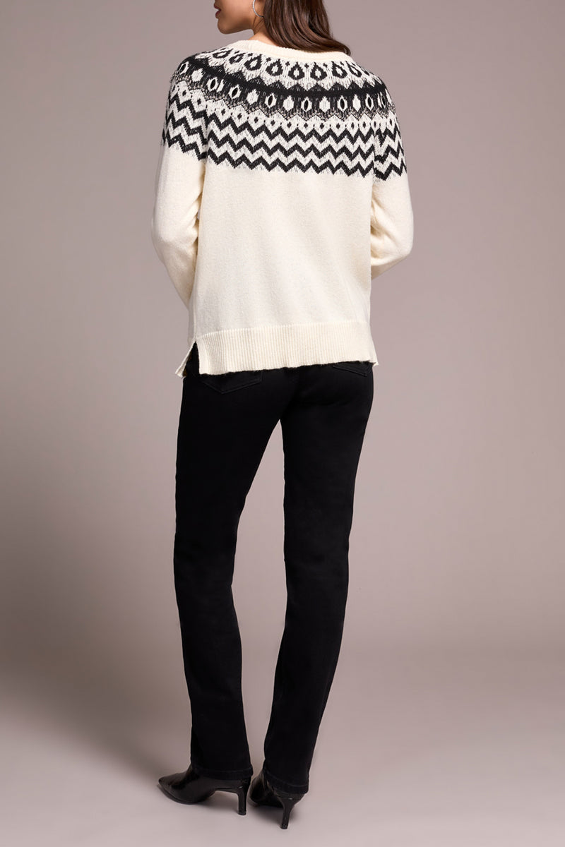 Scoop Neck Sweater with Beadwork