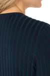 Blue and Green Ribbed Sweater