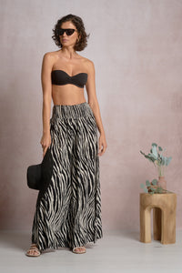 Zebra Striped Palazzo Pants