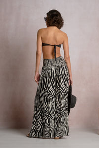 Zebra Striped Palazzo Pants