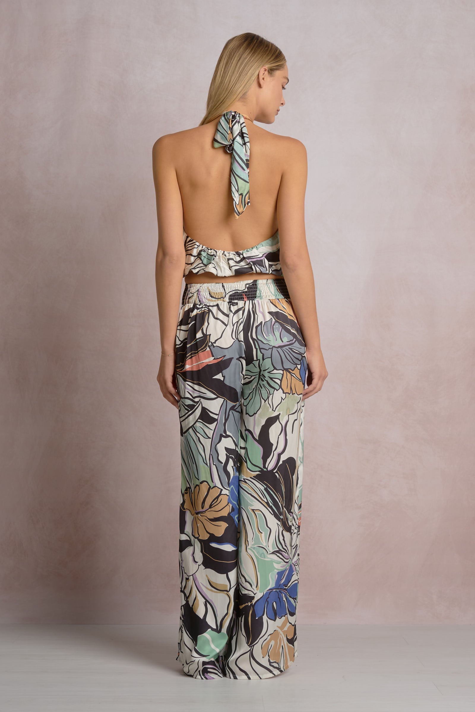 Floral Satin Pants