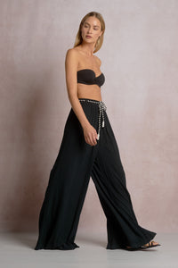Black Wide Leg Resort Pants