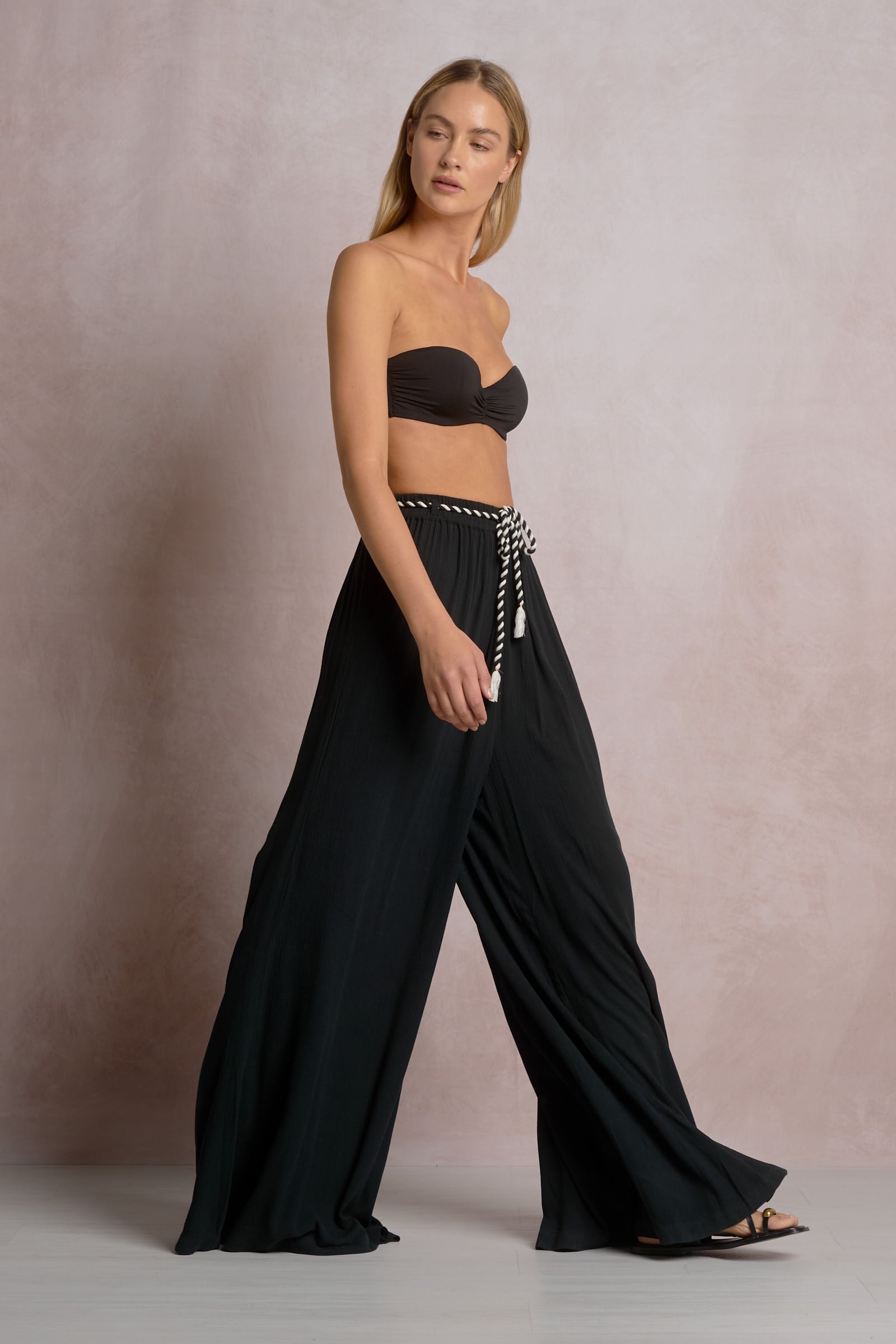 Black Wide Leg Resort Pants