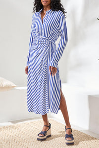Waist Wrap Midi Dress