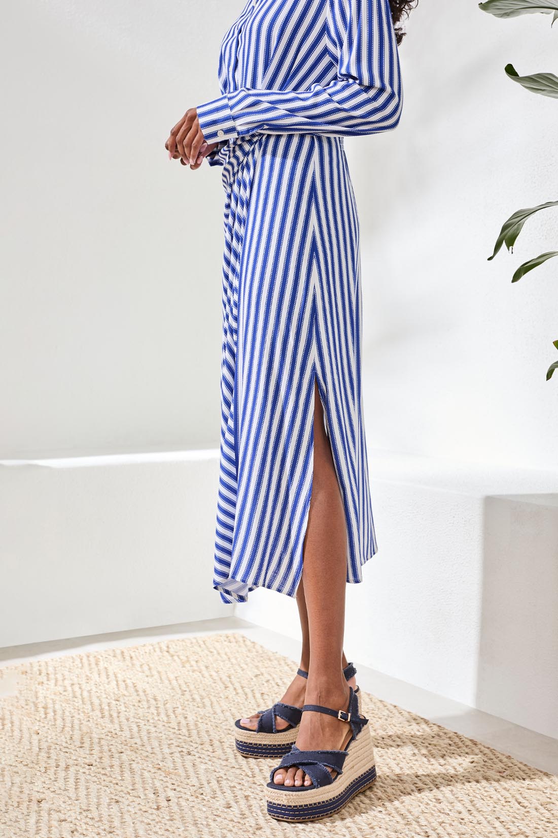 Waist Wrap Midi Dress