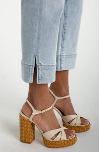 Kennedy Crop Straight with side slit