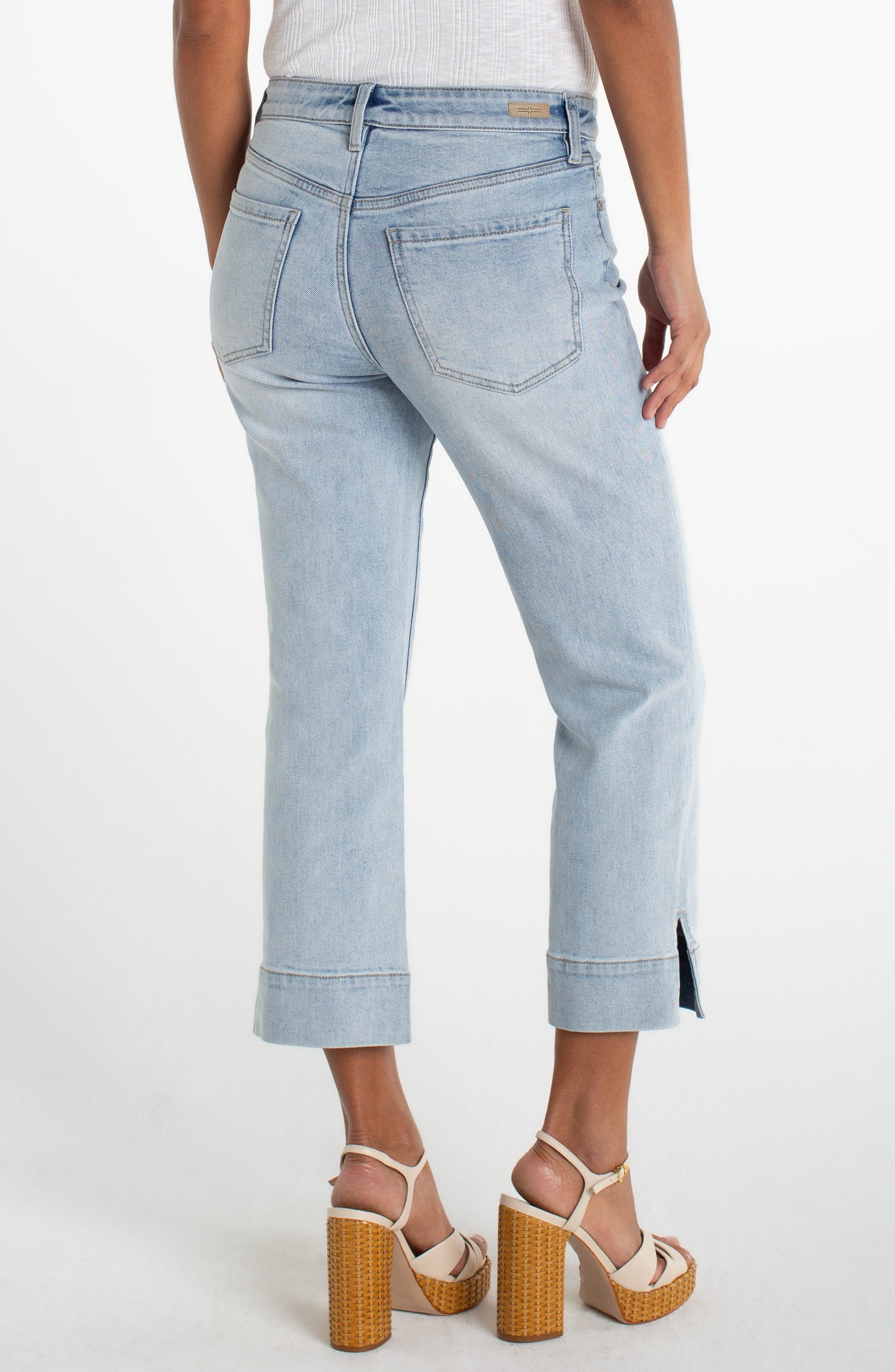 Kennedy Crop Straight with side slit