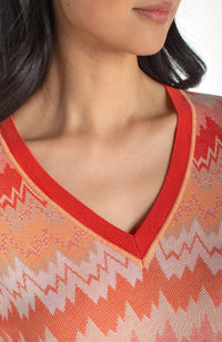3/4 Sleeve V Neck Sweater