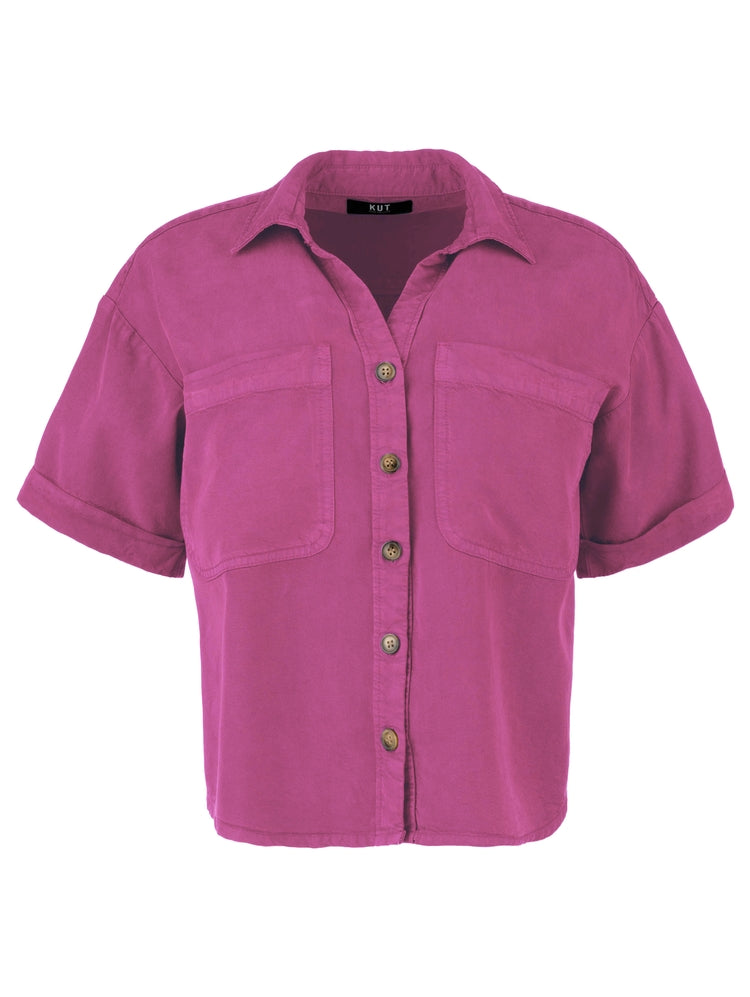Boxy Short Sleeve Linen Shirt