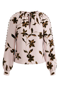 Woven Blouse with Button Detail