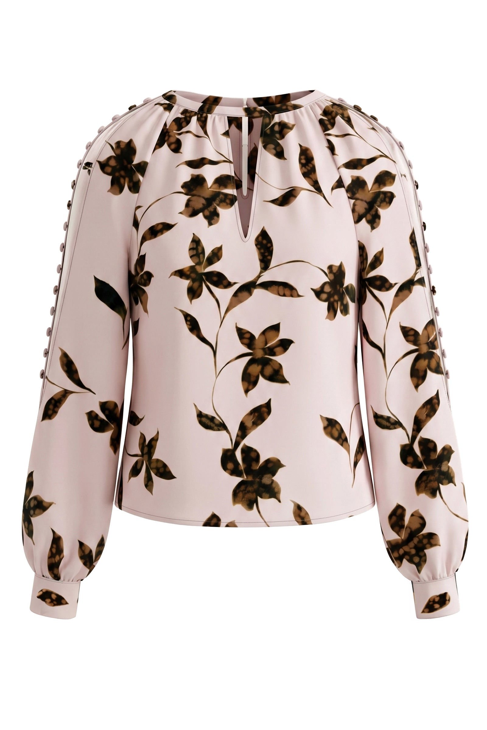 Woven Blouse with Button Detail