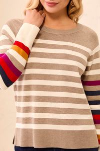 Striped Viscose Sweater