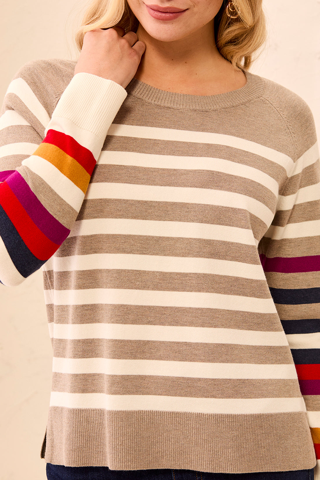 Striped Viscose Sweater