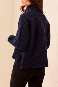 Ribbed Hi-Lo Sweater