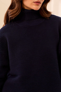 Ribbed Hi-Lo Sweater