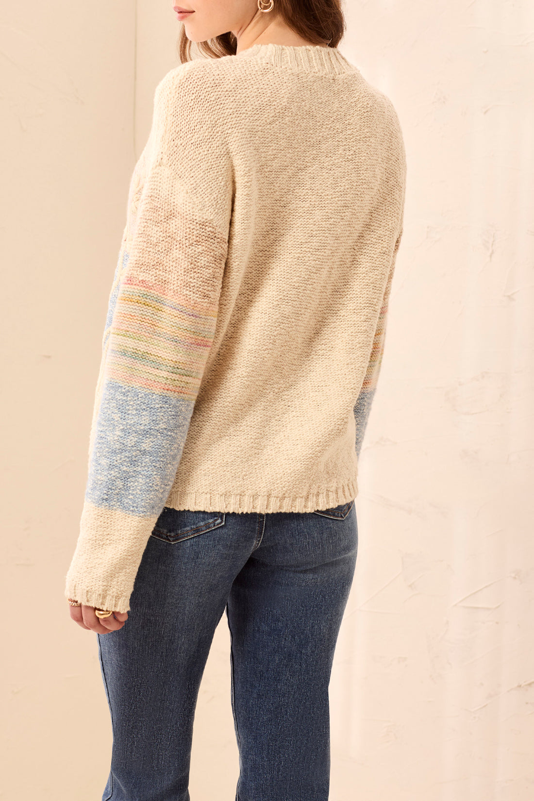 Embroidered Crew Neck Sweater