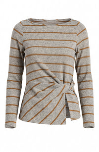 Striped Top with Twist Detail