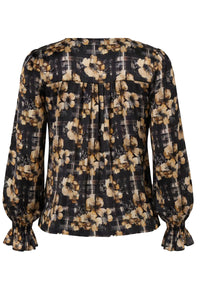Floral Top with Smocking