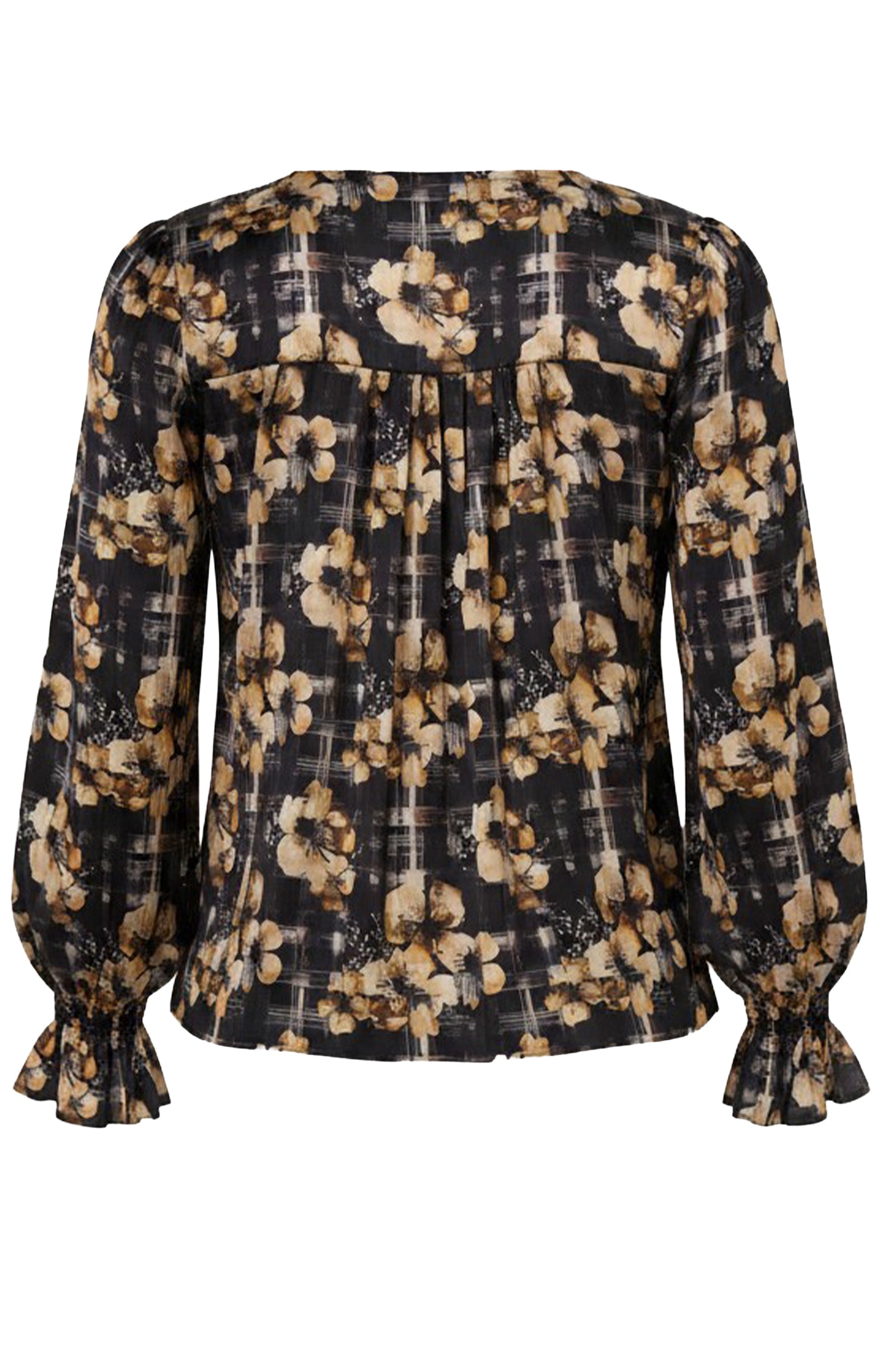Floral Top with Smocking