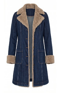 Sherpa Trimmed Denim Jacket
