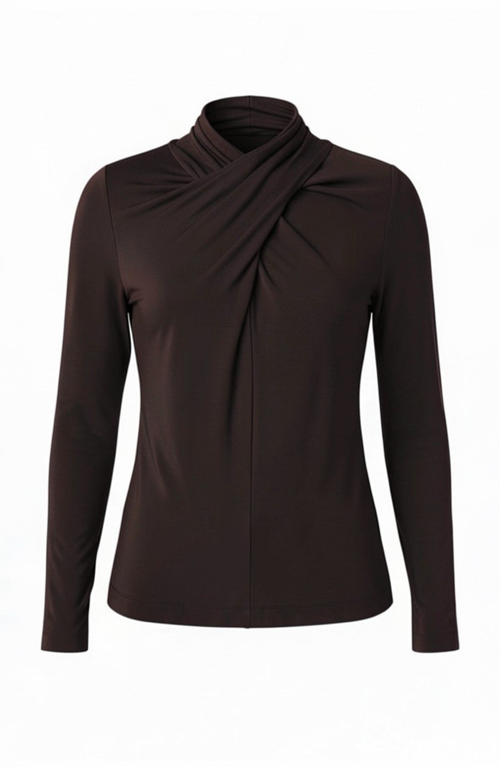 Wrap Neck Knit Top