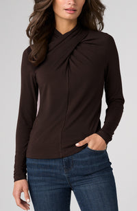 Wrap Neck Knit Top
