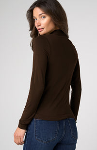 Wrap Neck Knit Top