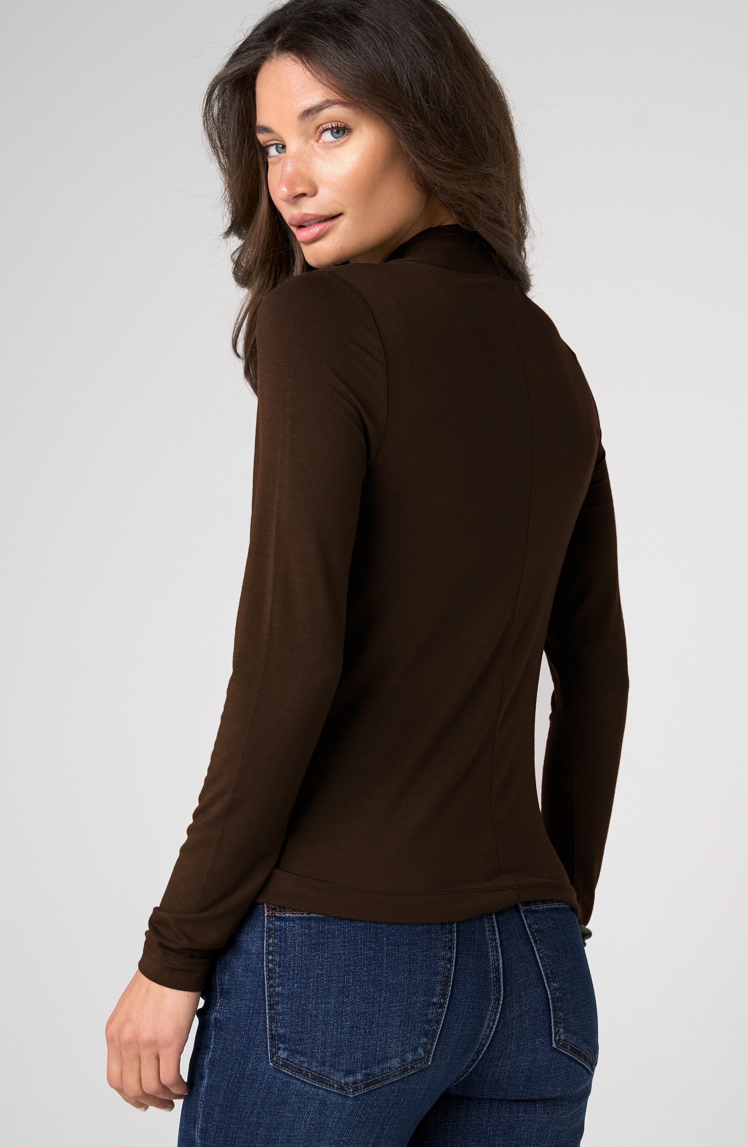 Wrap Neck Knit Top