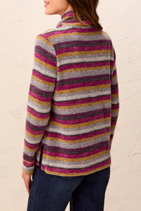 Striped Funnel Neck