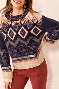 Mock Neck Saphire Sweater