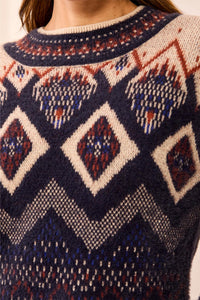 Mock Neck Saphire Sweater