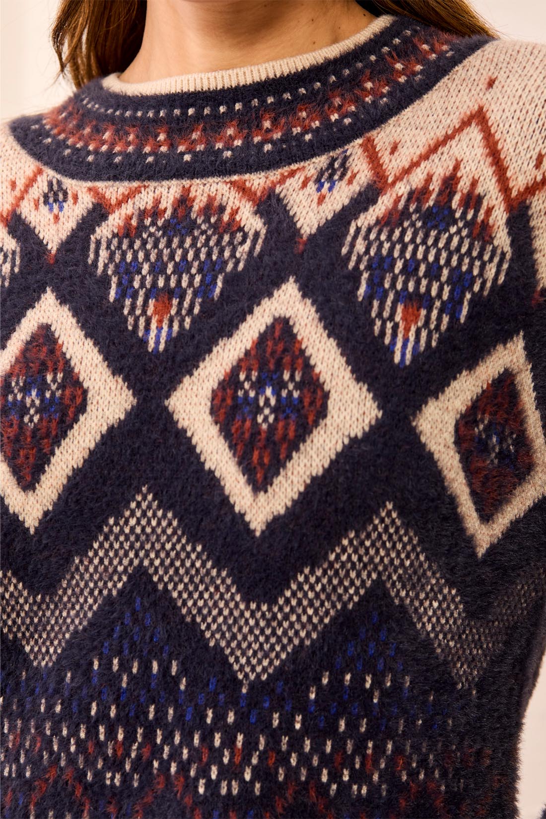 Mock Neck Saphire Sweater