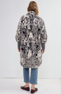 Soft B&W Open Front Cardigan