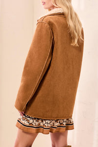 Reversible Faux Suede Coat