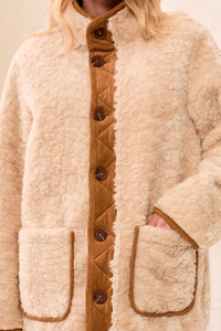 Reversible Faux Suede Coat