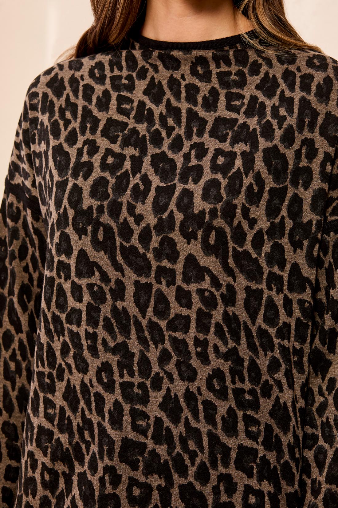 Mock Neck Fossil Top