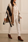 Color Block Sweater Poncho