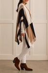 Color Block Sweater Poncho
