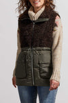 Sleeveless Combo Sherpa Vest