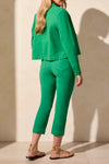Kelly Green Button Front Jacket