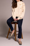 Mock Neck Sweater with Sequins