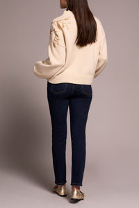 Mock Neck Sweater with Sequins