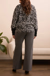 Mock Neck Layered Sleeve Top (Curvy)